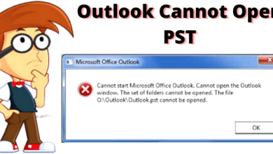 outlook cannot open pst