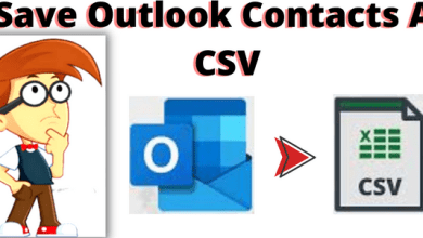 save outlook contacts as csv