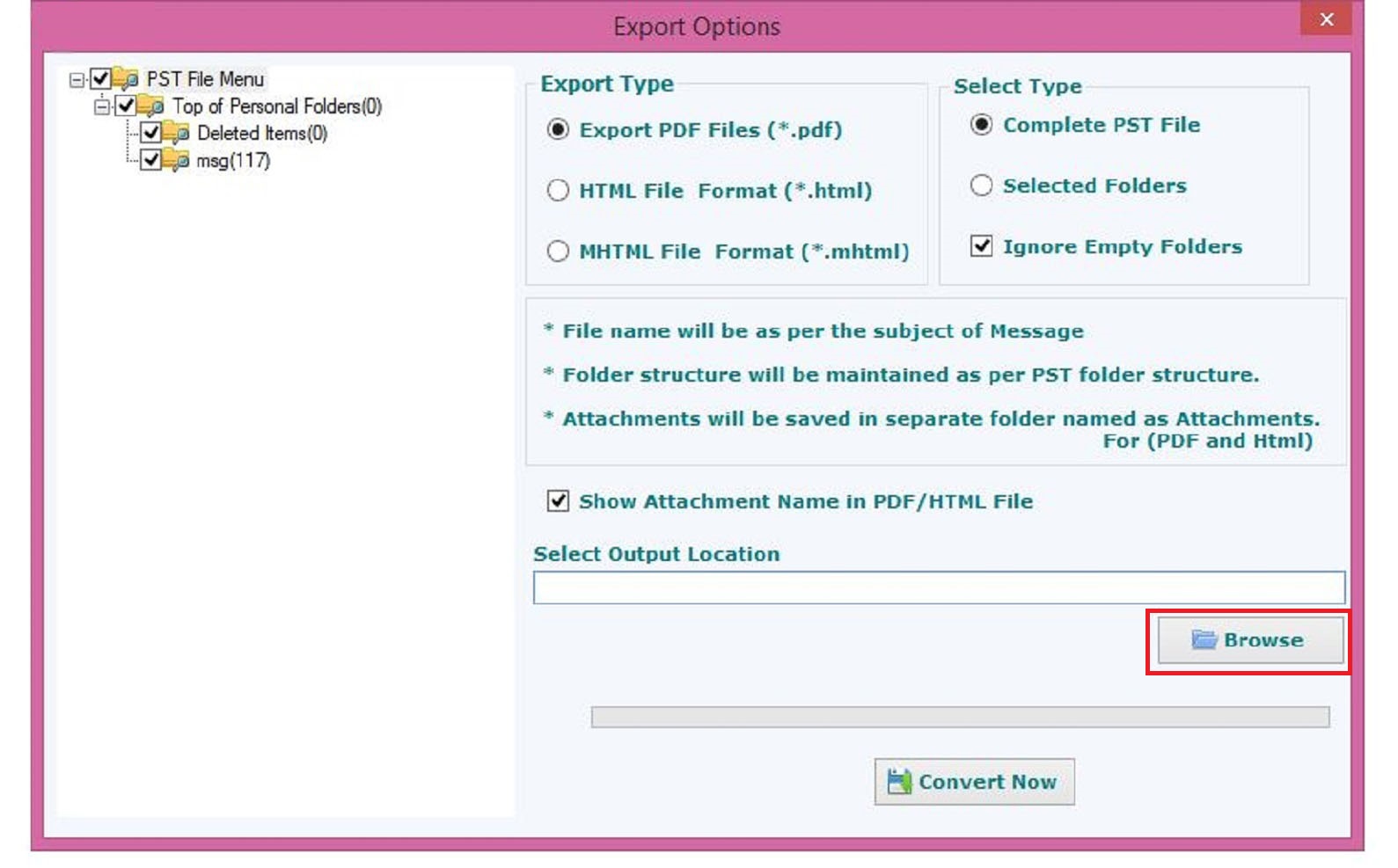 Save PST Files to PDF