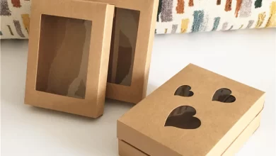 Custom window kraft packaging boxes