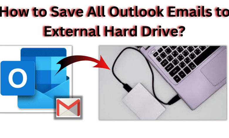 save all outlook email to external hard drive