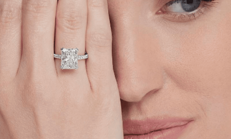 pave basket engagement ring