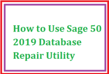 Sage 50 2019 Database Repair Utility