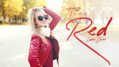 outfits with red leather jacket