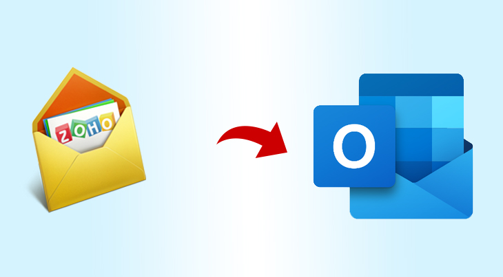 Zoho Mail emails from EML to Outlook PST